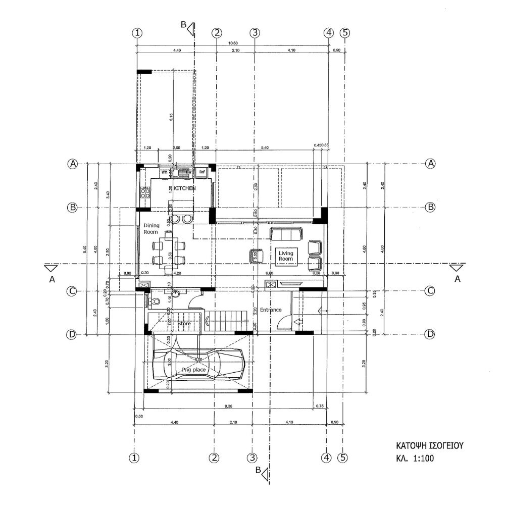 Floorplan for 3-bedroom Villa, Ayia Napa, Famagusta, Cyprus