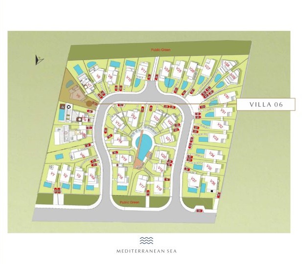 Floorplan for 3-bedroom Villa, Coral Bay, Paphos, Cyprus