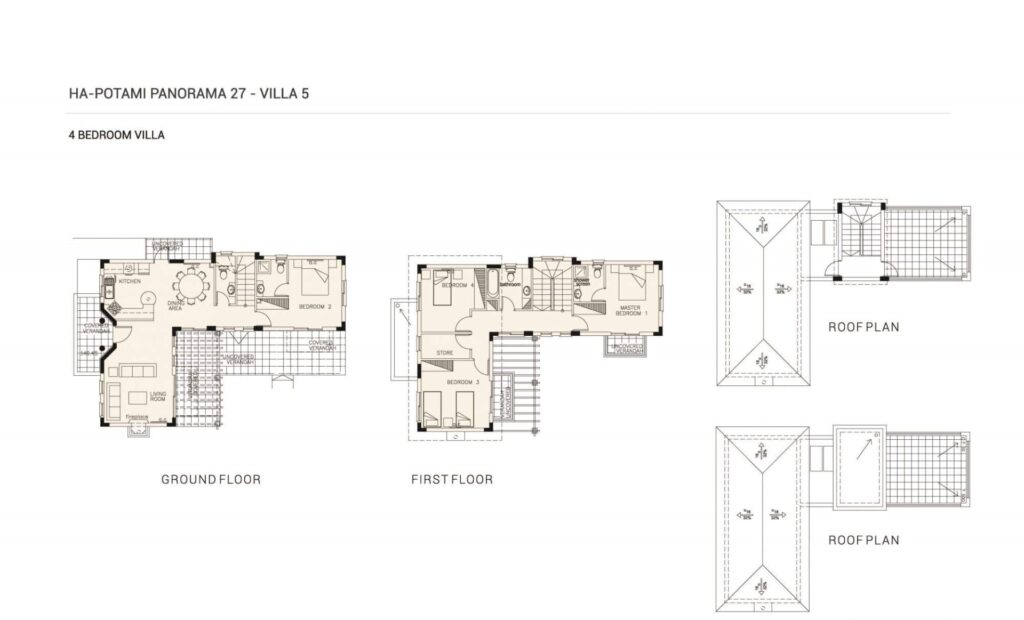Floorplan for 4-bedroom Villa, Kouklia, Paphos, Cyprus