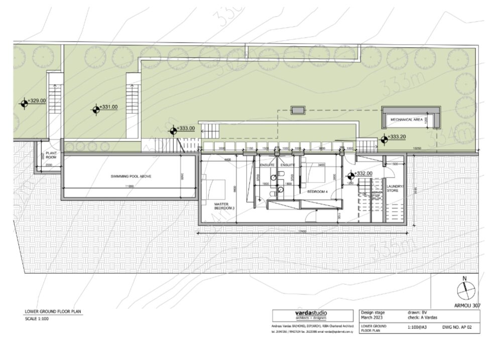 Floorplan for 4-bedroom Villa, Konia, Paphos, Cyprus