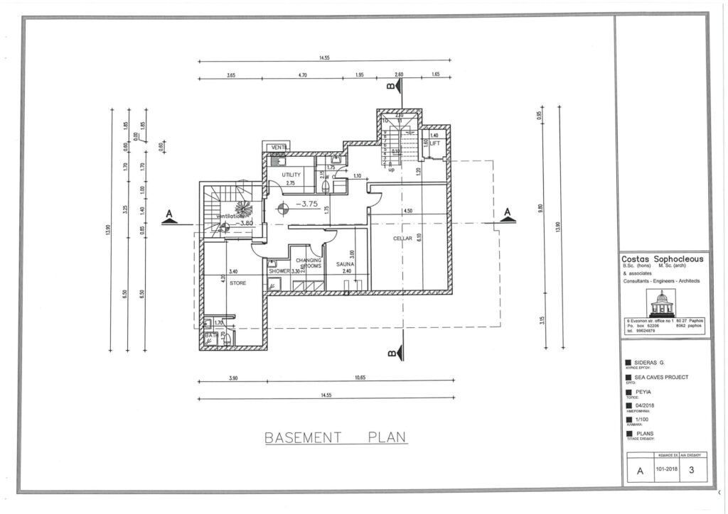 Floorplan for 5-bedroom Villa, Coral Bay, Paphos, Cyprus