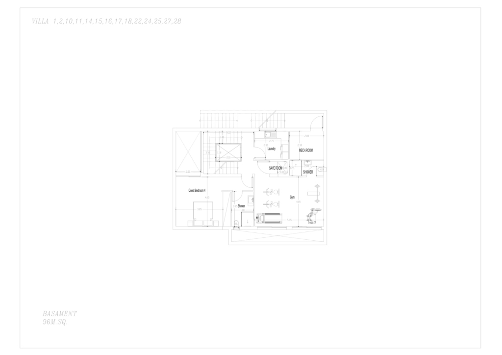 Floorplan for 3-bedroom Villa, Peyia, Paphos, Cyprus