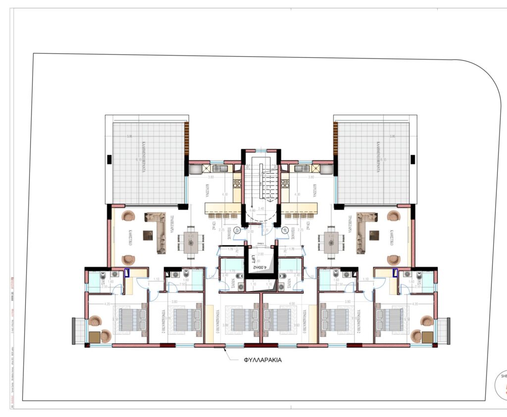 Floorplan for 3-bedroom Apartment, Peyia, Paphos, Cyprus