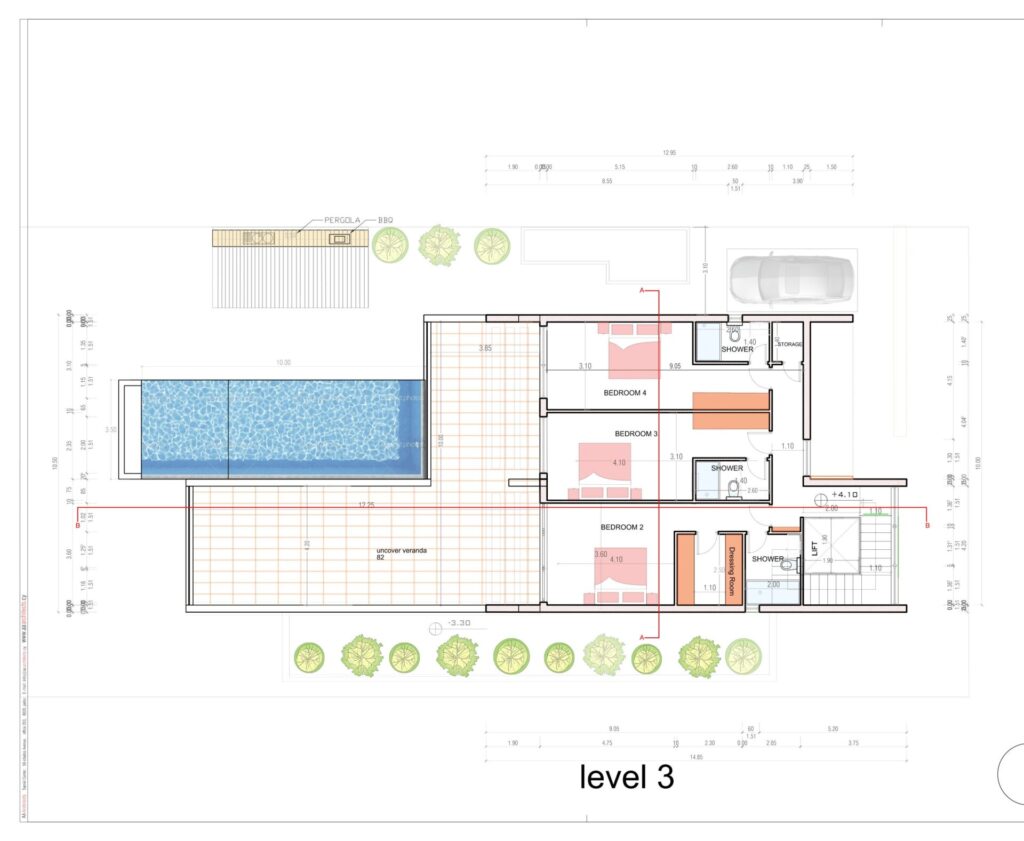Floorplan for 4-bedroom Villa, City Centre, Paphos, Cyprus