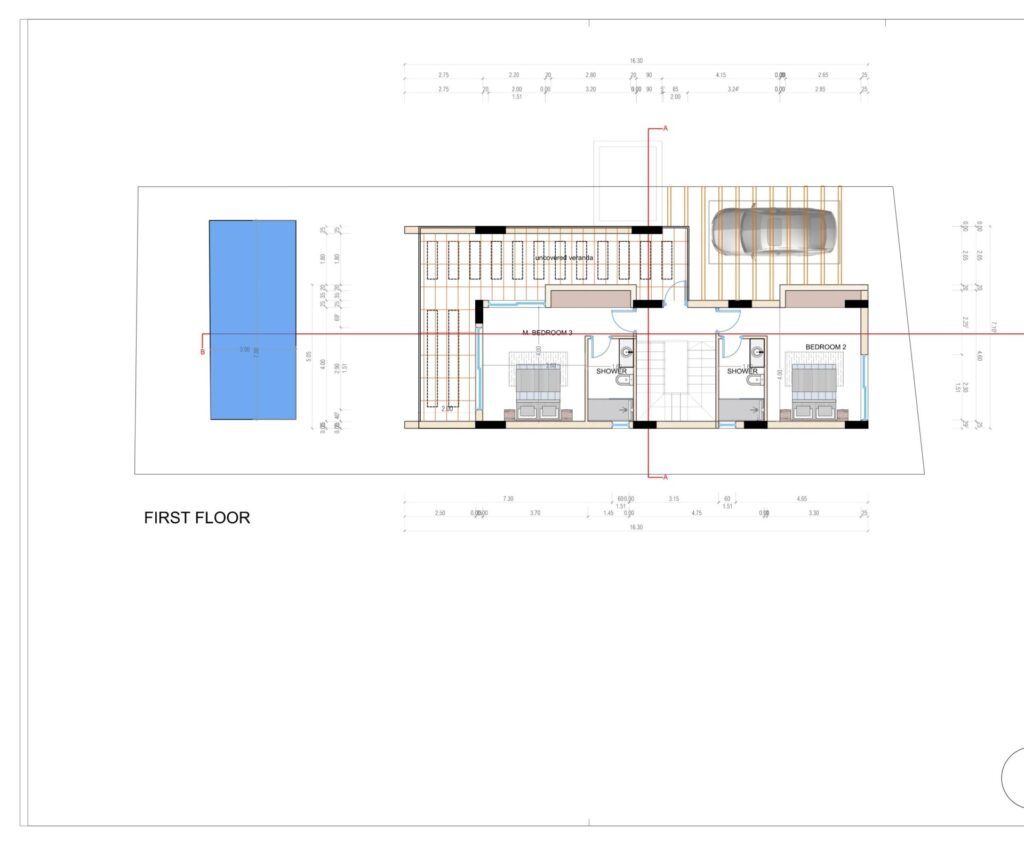 Floorplan for 3-bedroom Villa, City Centre, Paphos, Cyprus
