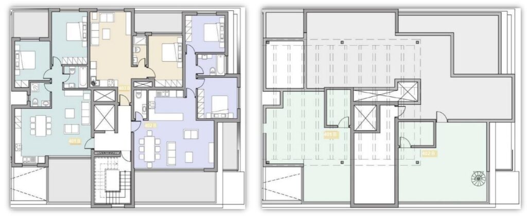 Floorplan for 2-bedroom Penthouse, Germasogeia, Limassol, Cyprus