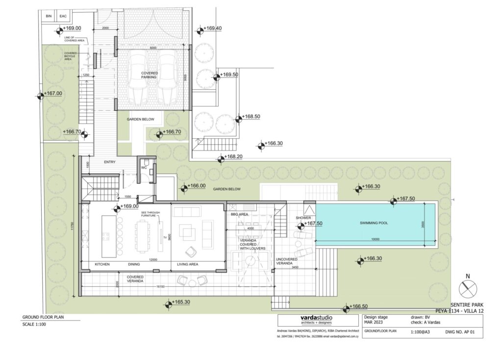 Floorplan for 4-bedroom Villa, Peyia, Paphos, Cyprus