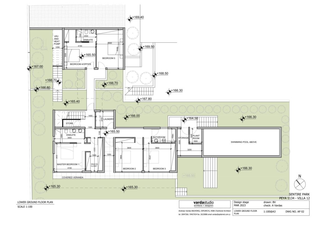 Floorplan for 4-bedroom Villa, Peyia, Paphos, Cyprus