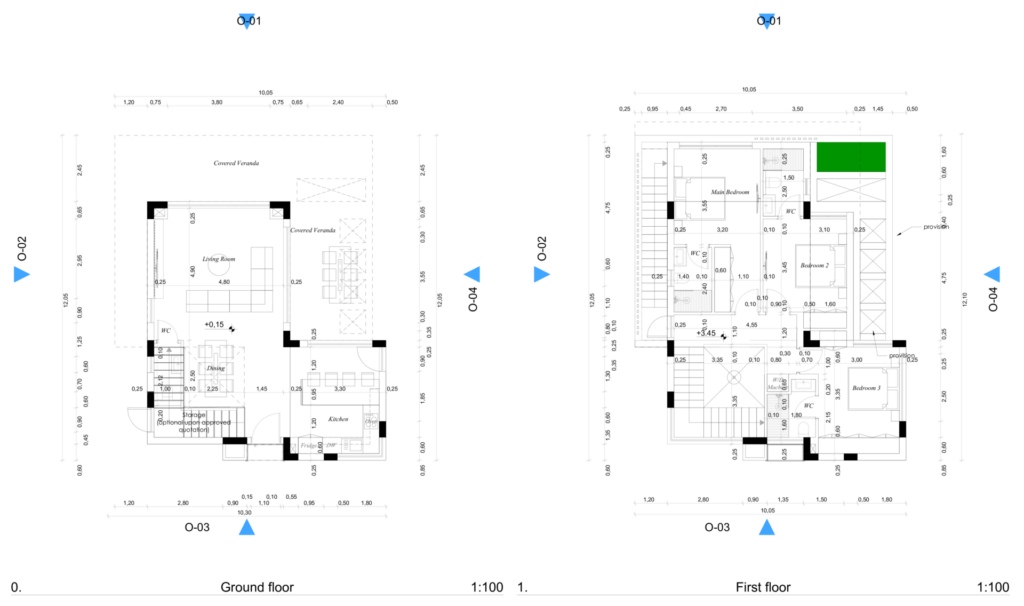Floorplan for 3-bedroom Villa, Protaras, Famagusta, Cyprus