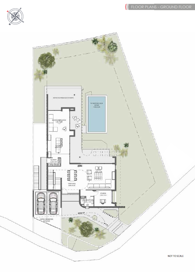 Floorplan for 4-bedroom Villa, Agios Athanasios, Limassol, Cyprus