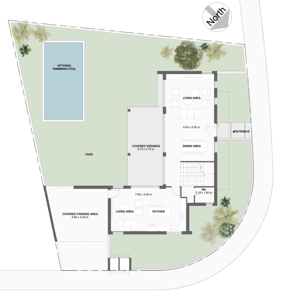 Floorplan for 4-bedroom Villa, Archangelos, Nicosia, Cyprus