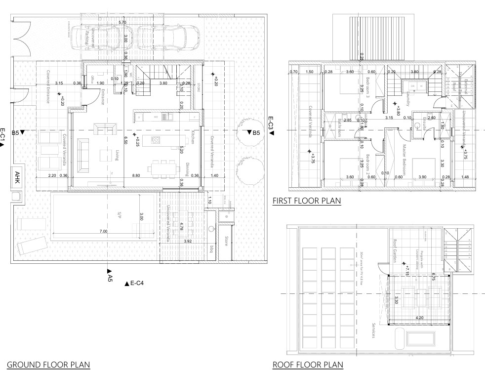 Floorplan for 3-bedroom Villa, Geroskipou, Paphos, Cyprus