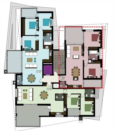 Floorplan for 2-bedroom Apartment, Germasogeia, Limassol, Cyprus