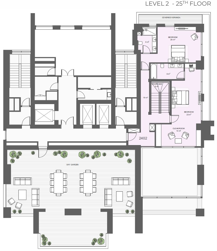 Floorplan for 4-bedroom Duplex, Mouttagiaka, Limassol, Cyprus