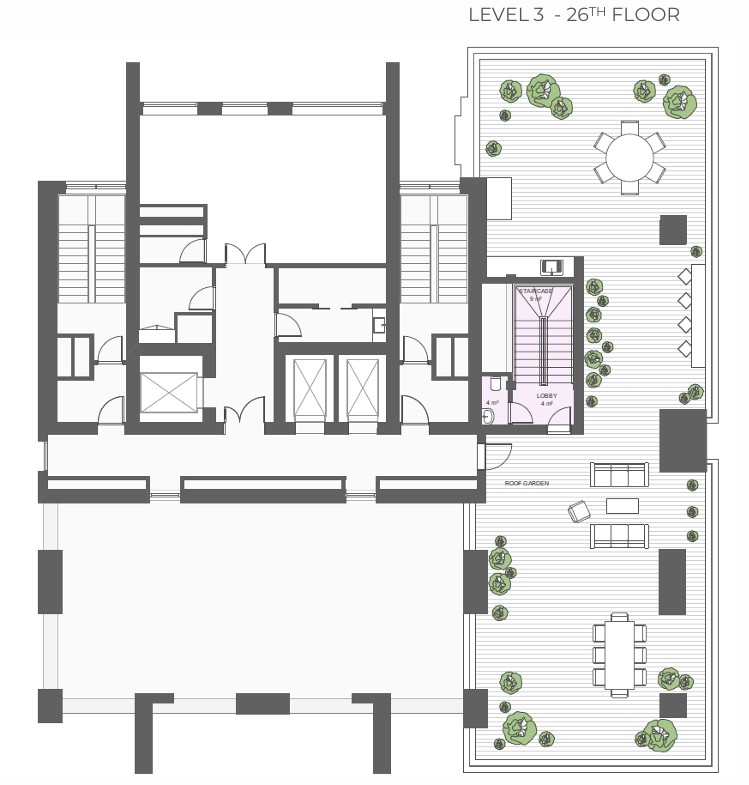 Floorplan for 4-bedroom Duplex, Mouttagiaka, Limassol, Cyprus