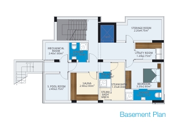 Floorplan for 5-bedroom Villa, Ayios Tychonas, Limassol, Cyprus