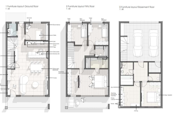 Floorplan for 4-bedroom Maisonette, Zygi, Larnaka, Cyprus