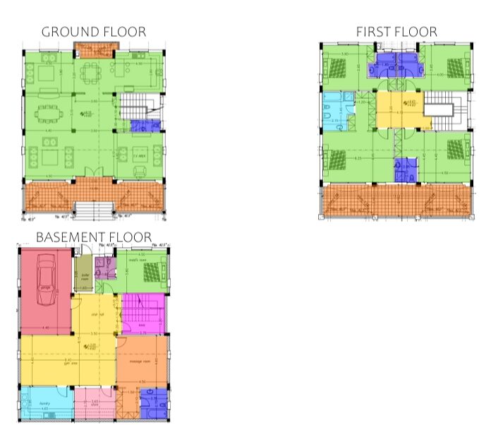 Floorplan for 5-bedroom Villa, Zygi, Larnaka, Cyprus