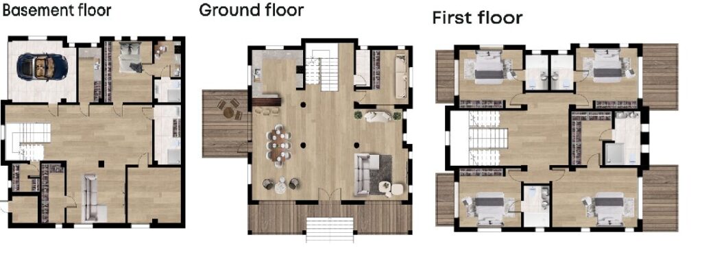 Floorplan for 5-bedroom Villa, Zygi, Larnaka, Cyprus