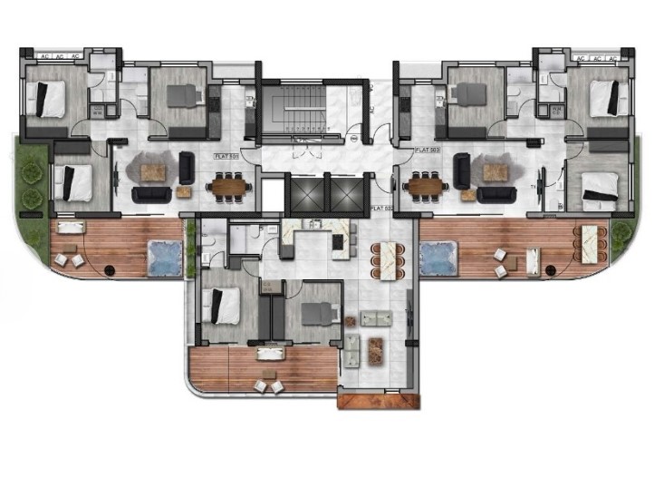 Floorplan for 3-bedroom Apartment, Larnaka Town Centre, Larnaka, Cyprus