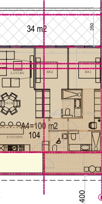Floorplan for 2-bedroom Beachfront Apartment, Protaras, Famagusta, Cyprus