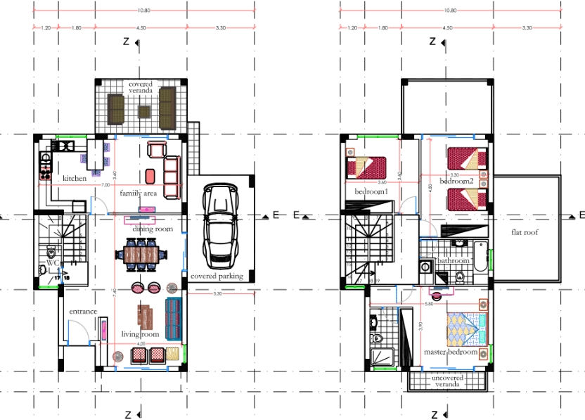 Floorplan for 3-bedroom Villa, Konia, Paphos, Cyprus