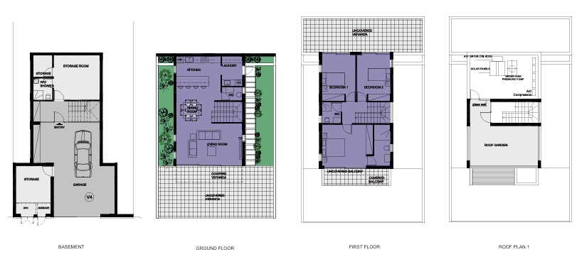 Floorplan for 3-bedroom Villa, Pafos, Paphos, Cyprus
