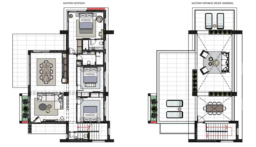 Floorplan for 3-bedroom Villa, Ayia Triada, Famagusta, Cyprus