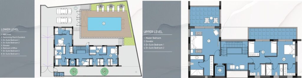 Floorplan for 7-bedroom Villa, Mouttagiaka, Limassol, Cyprus