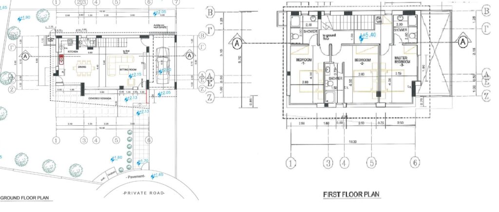 Floorplan for 3-bedroom Detached Villa, Pyla, Larnaka, Cyprus