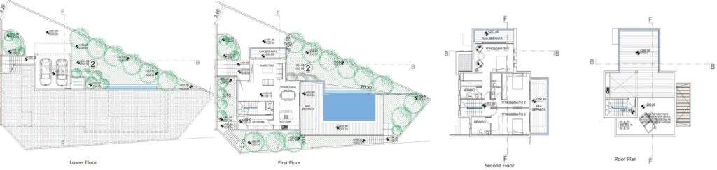 Floorplan for 4-bedroom Villa, Konia, Paphos, Cyprus