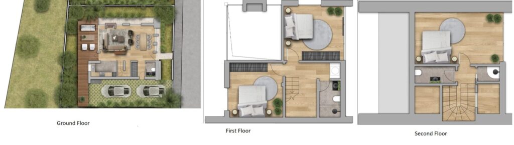 Floorplan for 3-bedroom Detached House, Pano Platres, Limassol, Cyprus