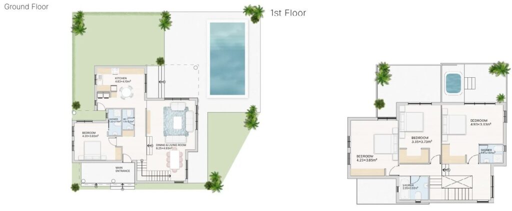 Floorplan for 4-bedroom Villa, Pissouri, Limassol, Cyprus