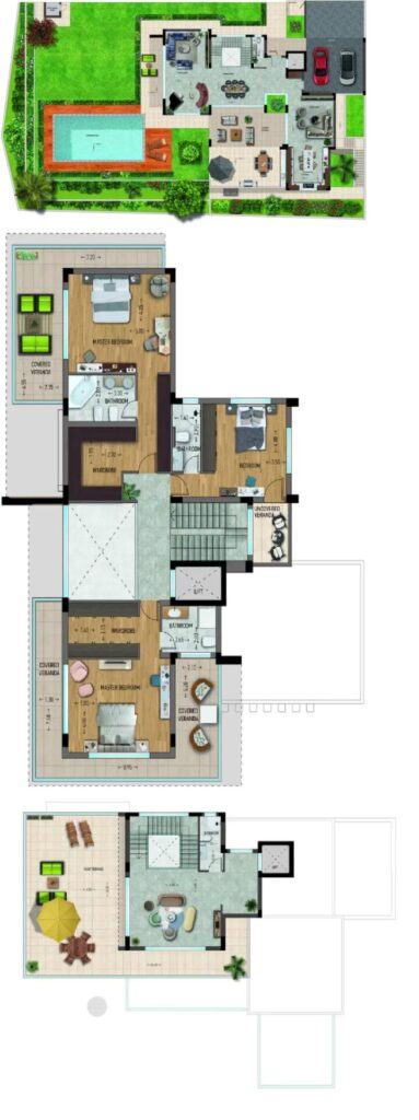 Floorplan for 3-bedroom Villa, Ayios Tychonas, Limassol, Cyprus