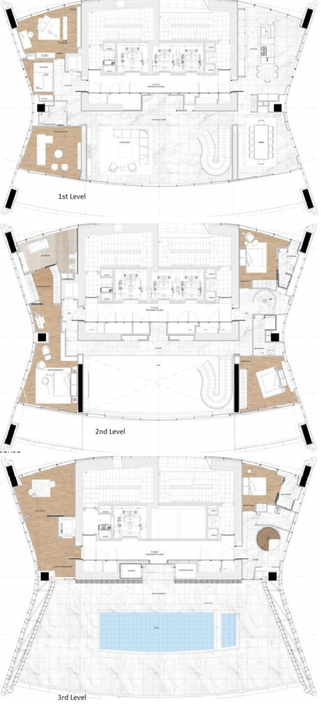 Floorplan for 4-bedroom Penthouse, Limassol Town Centre, Limassol, Cyprus