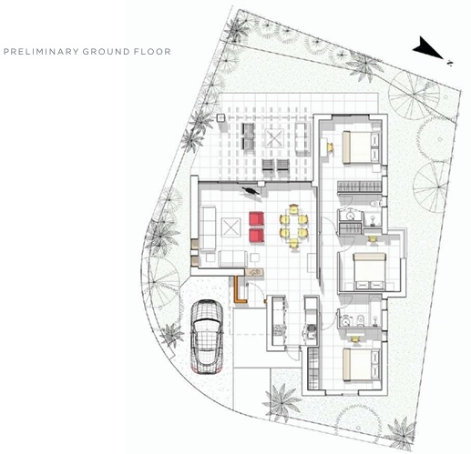 Floorplan for 3-bedroom Villa, Chlorakas, Paphos, Cyprus