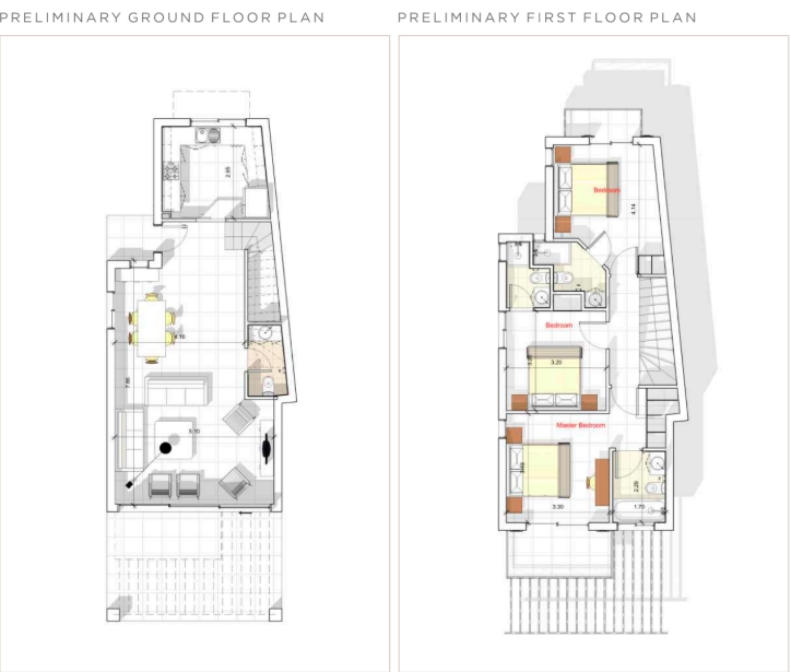 Floorplan for 3-bedroom Villa, Chlorakas, Paphos, Cyprus