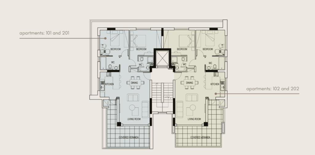 Floorplan for Apartment - Mesa Geitonia - Limassol - 