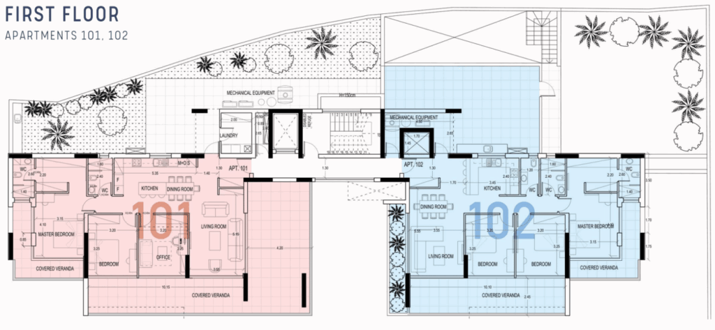 Floorplan for 3-bedroom Apartment, Agios Tychonas, Limassol, Cyprus