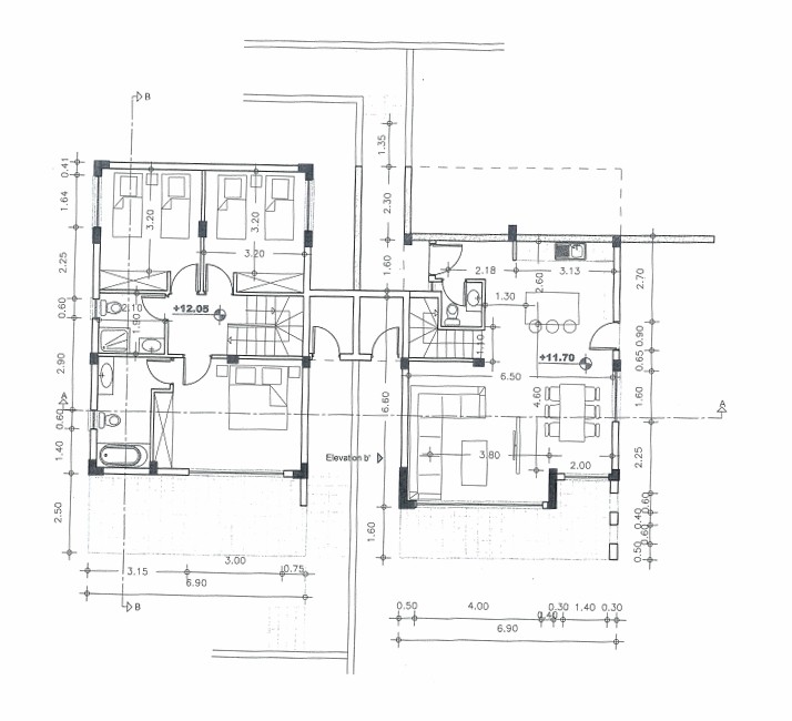 Floorplan for 3-bedroom Detached villa, Peyia, Paphos, Cyprus