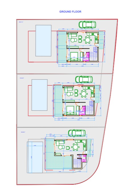 Floorplan for 3-bedroom Detached villa, Peyia, Paphos, Cyprus