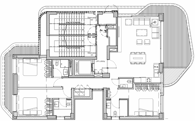Floorplan for 3-bedroom Apartment, Larnaka Town, Larnaka, Cyprus