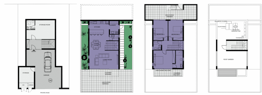Floorplan for 3-bedroom Villa, Pafos, Paphos, Cyprus