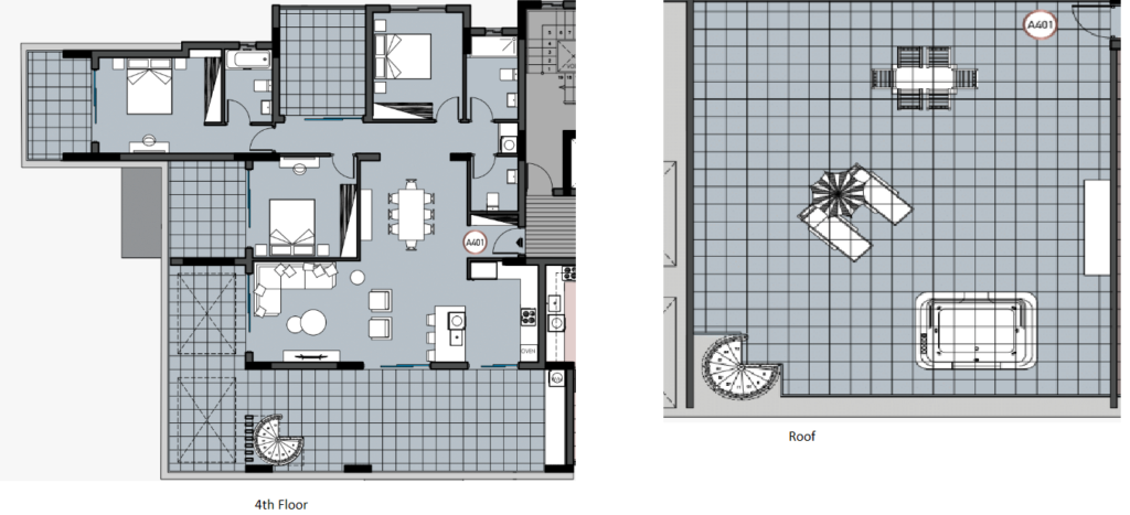Floorplan for 3-bedroom Penthouse, Agios Athanasios, Limassol, Cyprus