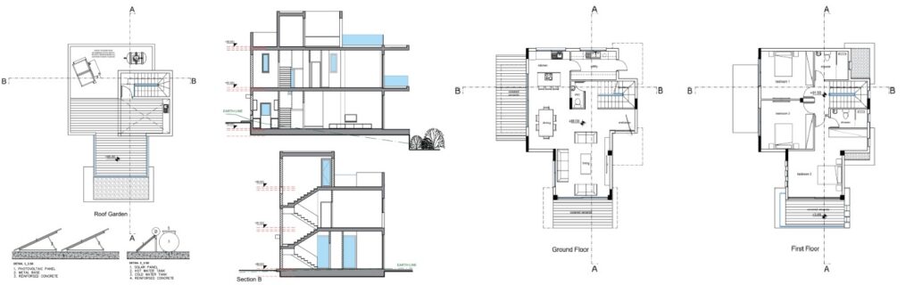 Floorplan for 3-bedroom Villa, Konia, Paphos, Cyprus