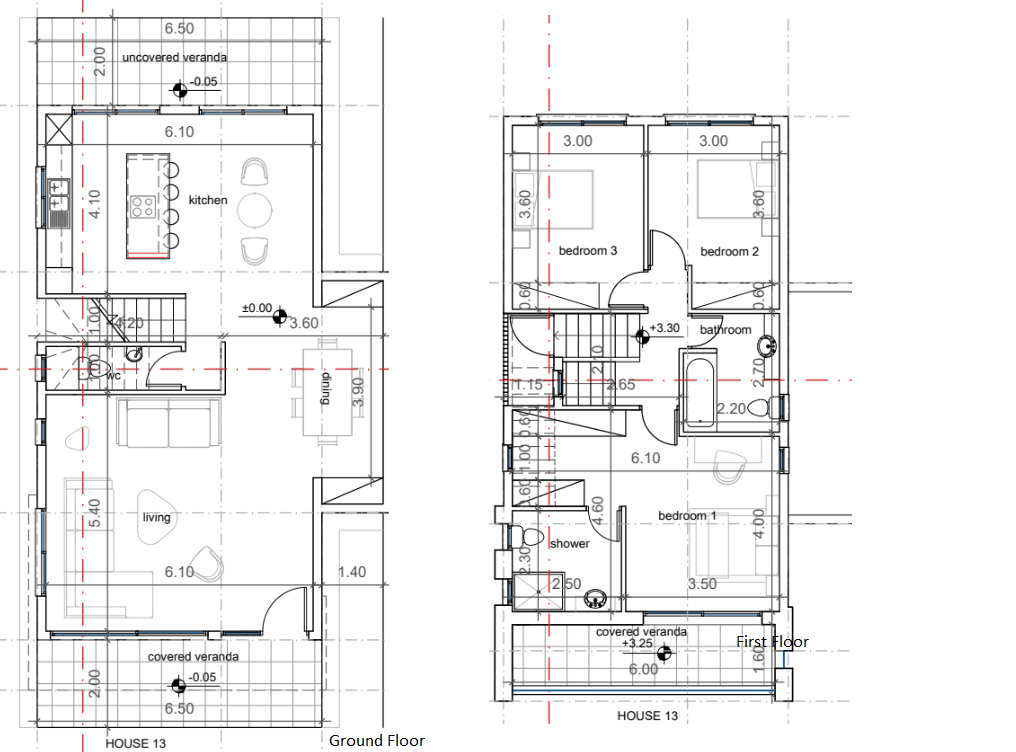 Floorplan for 3-bedroom Villa, Mesogi, Paphos, Cyprus